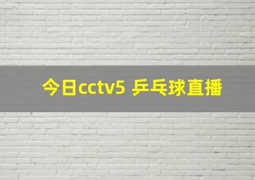 今日cctv5 乒乓球直播